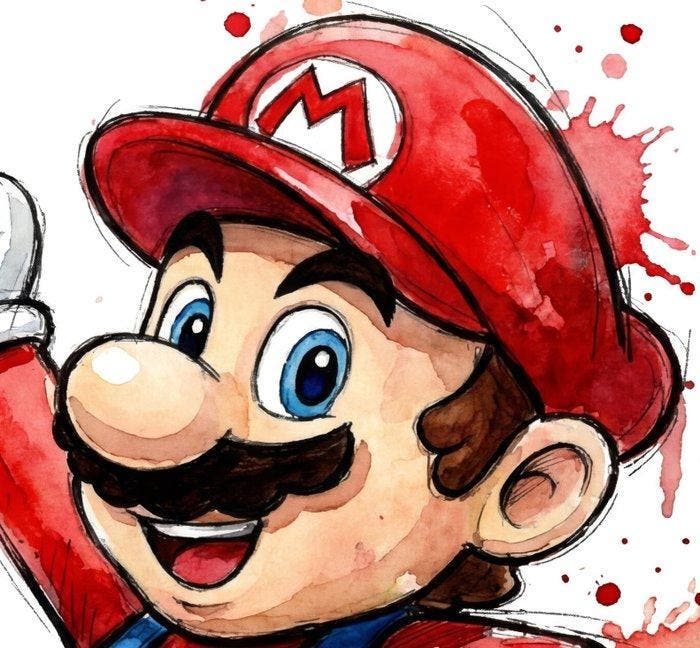 Kleury.art - Ink Splatter: Mario by Kleury.art (1/5), Consoles de jeu & Jeux vidéo, Consoles de jeu | Accessoires Autre