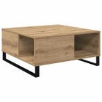 Eikenkleurige salontafel 80x80 | Retour Deal 29%!, 50 tot 100 cm, Verzenden, Vierkant, Nieuw