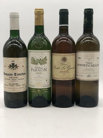 Mixed lot of 4 x 75cl white Graves (Bordeaux, wit), Verzamelen, Wijnen, Ophalen of Verzenden, Nieuw, Frankrijk, Witte wijn