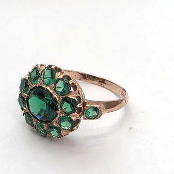 Zonder minimumprijs - Ring - 9 kt. Roségoud, Zilver Spinel, Nieuw