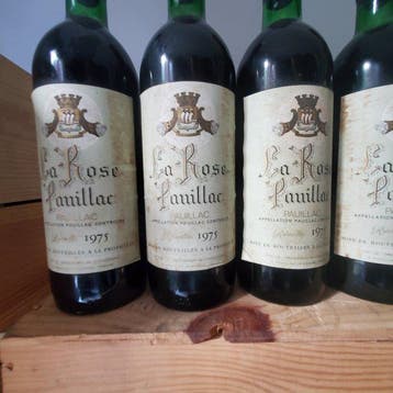 1975 Chateau La Rose Pauillac - Pauillac - 6 Bouteilles, Verzamelen, Nieuw