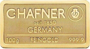 100 gram - Goud .999 - C. Hafner - Verzegeld en met