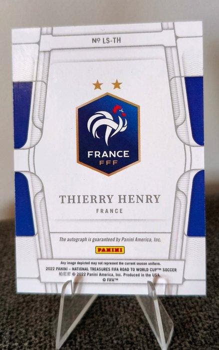 2022 Panini National Treasures Thierry Henry LS-TH, Verzamelen, Stickers