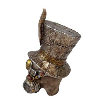 Sculpture, Steampunk Skull Ornament – Victorian Time