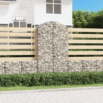 vidaXL Schanskorf gewelfd 100x50x180/200 cm gegalvaniseerd, Verzenden, Nieuw