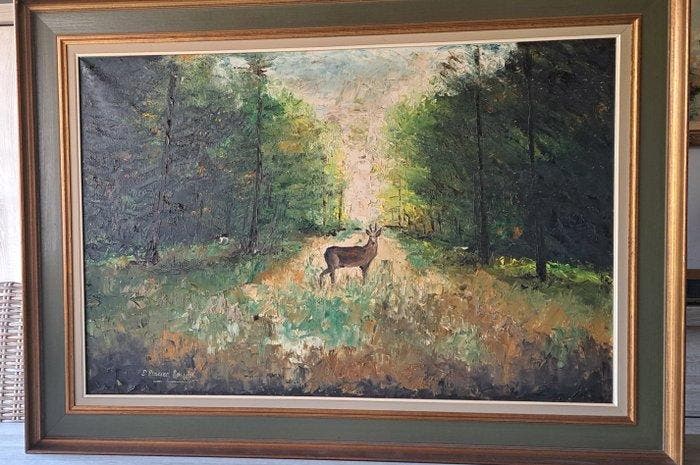Placide Rosseel (1913-1979) (XL-Format) - Ochtendschemer met, Antiquités & Art, Art | Peinture | Classique