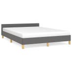 Donkergrijs Bedframe 140x190 | Tweede kansje OP = OP, Verzenden, Nieuw, Stof