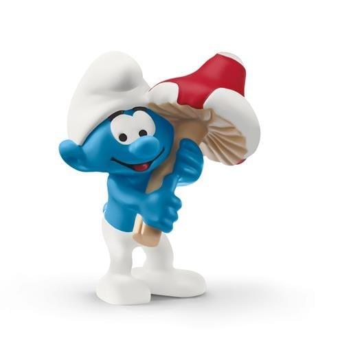 De Smurfen PVC Beeldje Smurf met Paddestoel 6 cm, Verzamelen, Stripfiguren, Nieuw, Ophalen of Verzenden
