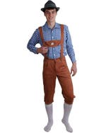 Tirolbroek lederhosen Lichtbruin, Hobby en Vrije tijd, Ophalen of Verzenden, Nieuw