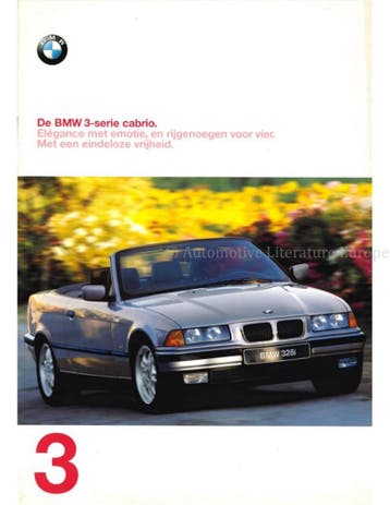 1997 BMW 3 SERIE CABRIOLET BROCHURE NEDERLANDS, Ophalen of Verzenden