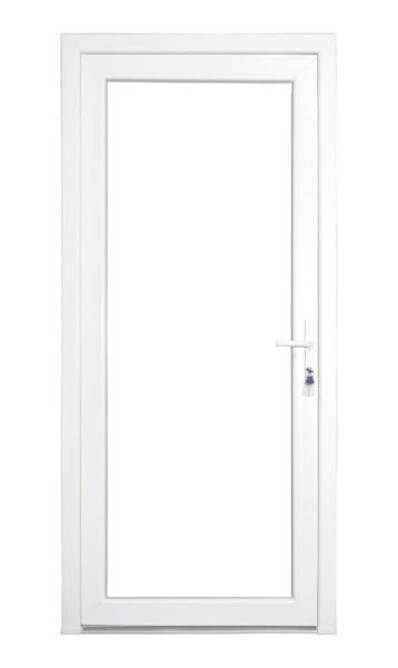 PVC Deur wit volledig glas Premium b98 x h215 cm L., 80 tot 100 cm, 215 cm of meer, Nieuw, Ophalen of Verzenden