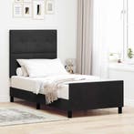 vidaXL Boxspring bed met hoofdeinde Zwart 90 x 200 cm, Verzenden, Nieuw