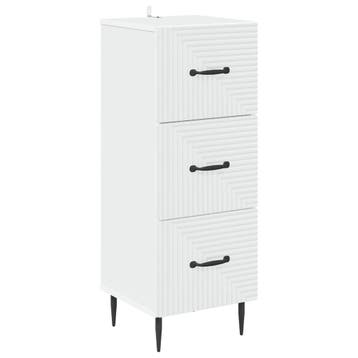 vidaXL Ladekast Wit 33 x 34,5 x 89,5 cm Bewerkt hout, Huis en Inrichting, Verzenden, Nieuw