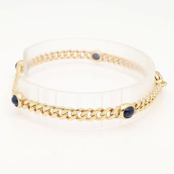 Bracelet - 14 carats Or jaune Saphir - Gourmet, Bijoux, Sacs & Beauté