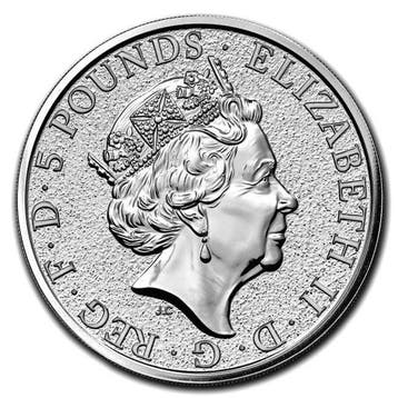 Verenigd Koninkrijk. 5 Pounds 2017 2 oz £5 GBP UK Silver