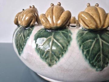 Plateau - Majolique - craquelé 1910 - 1920