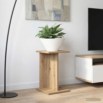 vidaXL Plantenstand 2 st Artisanaal eiken 25 x 25,5 x 40,5, Verzenden, Nieuw
