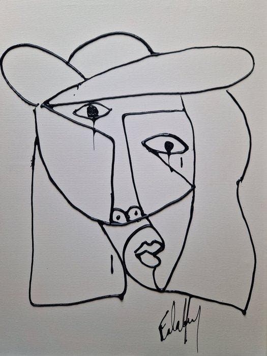 Henry Escobar - Le Penseur, Antiek en Kunst, Kunst | Designobjecten