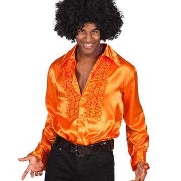 Ruffle Blouse Heren Oranje, Verzenden, Nieuw