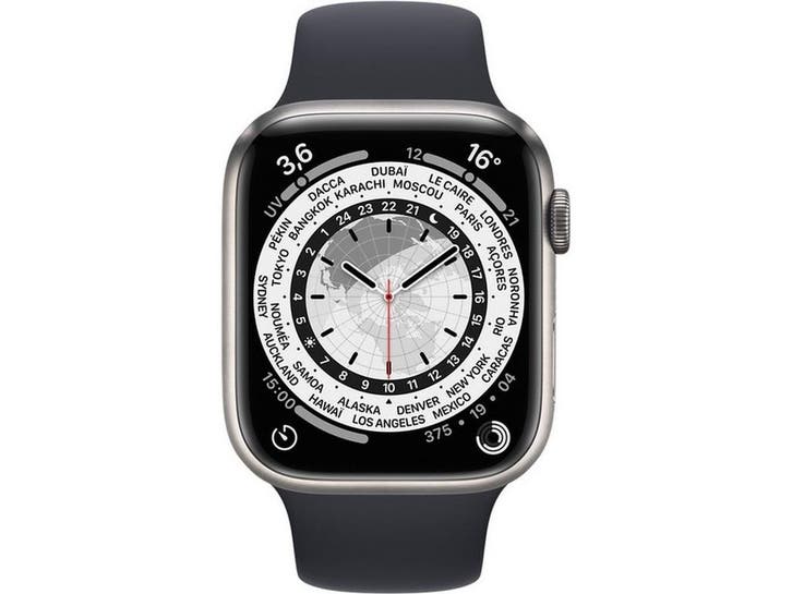 Apple Watch Series 7 - Edition - GPS + Cellular - 45 mm -, Handtassen en Accessoires, Smartwatches, Zo goed als nieuw, Verzenden
