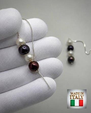 Designer-sieraad - Parels - Zilver 925 - Certificaat -