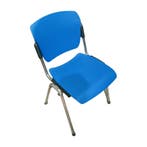 Gebruikte stapelbare kunststof stoel blauw per stuk, Ophalen of Verzenden, Nieuw in verpakking