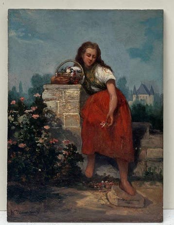 Alphonse Neumans (1853-1893) - Portrait d’une jeune fille -