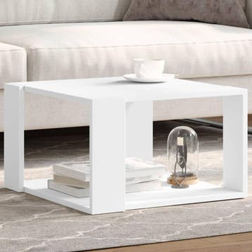 vidaXL Salontafel Wit 51,5x51,5x30 cm Bewerkt Hout, Verzenden, Nieuw