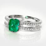 Sans prix de réserve - Bague - 14 carats Or blanc, IGI 1,18, Nieuw