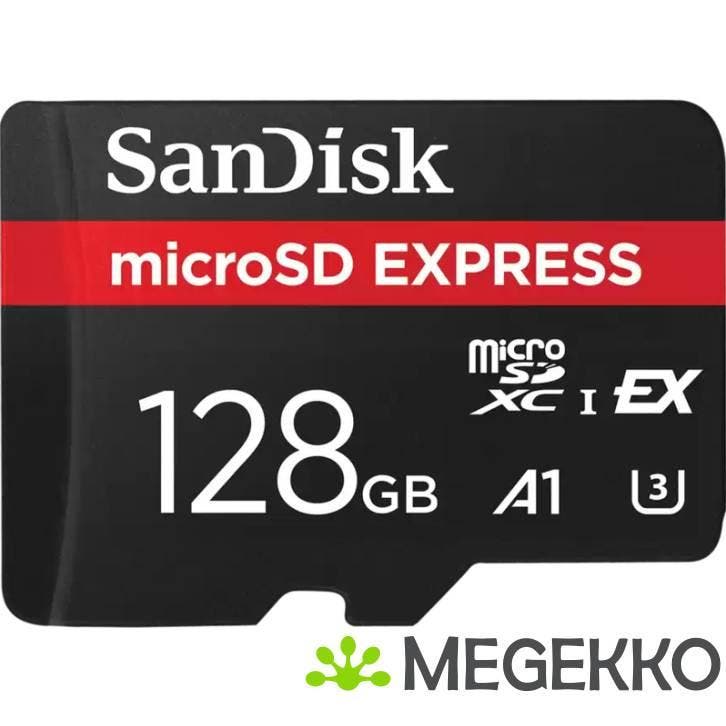 SanDisk Express 128GB MicroSDXC Geheugenkaart, Computers en Software, RAM geheugen, Nieuw, Verzenden