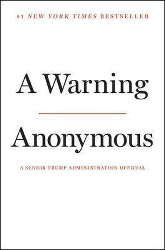 A Warning 9781538718469 Anonymous, Boeken, Taal | Engels, Gelezen, Verzenden
