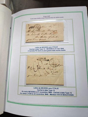 Frankrijk 1849/1850 - Postzegels van Frankrijk nr. 1, nr. 2, Gestempeld