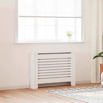 vidaXL Radiatorombouw 112x19x81,5 cm MDF wit, Doe-het-zelf en Bouw, Verzenden, Nieuw