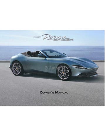 2023 FERRARI ROMA SPIDER INSTRUCTIEBOEKJE ENGELS