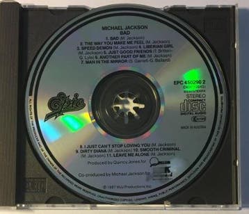 Michael Jackson - Bad (CD, 1987), Verzenden