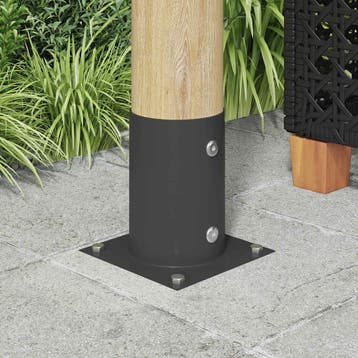 vidaXL Ronde Grondanker 12 st Antraciet 15 x 15 x 15 cm, Verzenden, Nieuw
