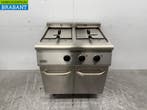 Friteuse double Combisteel en acier inoxydable 2 x 18 litres, Verzenden
