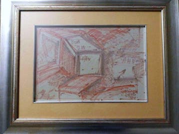 Vinicio Berti (1921-1991) - Costruzione AH BAN pennarello su, Antiek en Kunst
