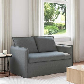 vidaXL bank / zetel Donkergrijs 136 x 82 x 85 cm Stof, Verzenden