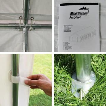 MaxxGarden Partytent 6x12m Prof 220gr 38mm (Buizententen), Ophalen of Verzenden, Nieuw