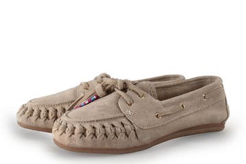 Poelman Instappers in maat 40 Beige, Kleding | Dames, Schoenen, Poelman, Verzenden, Zo goed als nieuw, Instappers