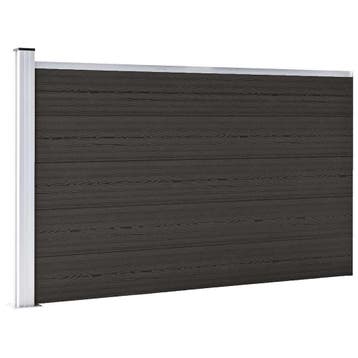 vidaXL Schuttingpaneel 175x105 cm HKC zwart, Verzenden