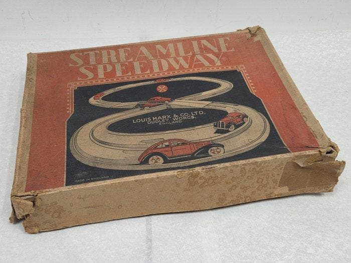 Louis Marx and Company - Speelgoed Streamline Speedway -, Antiek en Kunst, Antiek | Speelgoed