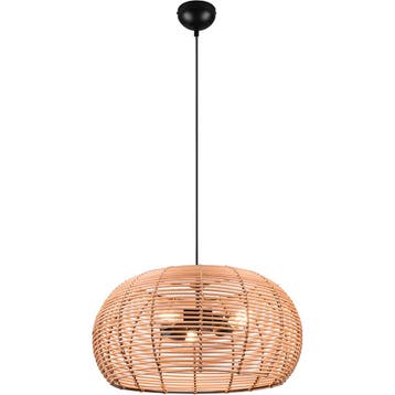 LED Hanglamp Hout Trion Irene - 3-lichts rond met E27 fittin, Verzenden