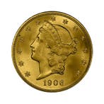 $20 gouden munt Double Eagle (Coronet Head)