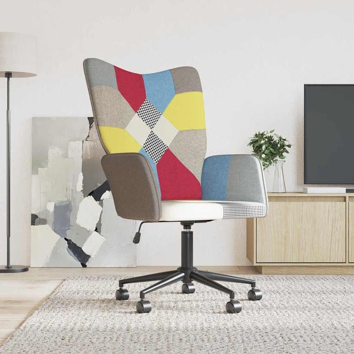 vidaXL Relaxstoel patchwork stof, Huis en Inrichting, Fauteuils, Nieuw, Verzenden