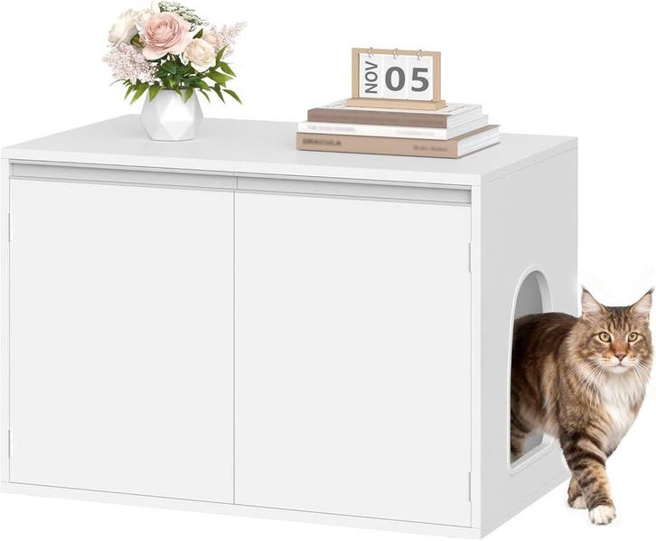 Hzuaneri CB01403X Kattenbak, kattenkast met afneembare schei, Maison & Meubles, Accessoires pour la Maison | Autre, Envoi