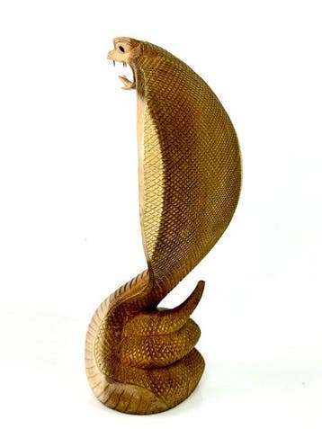 sculptuur, Cobra Reale - 23 cm - Hout - 2000