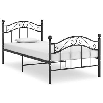 vidaXL Bedframe metaal zwart 100x200 cm, Verzenden
