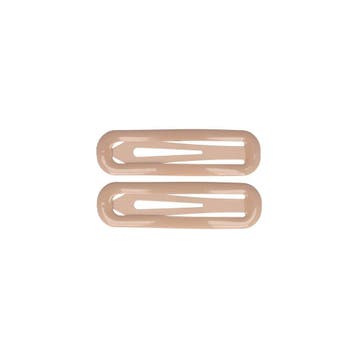 Haarspeld Klikklak 7cm - Epoxy - Zalmroze - Set van 2, Nieuw